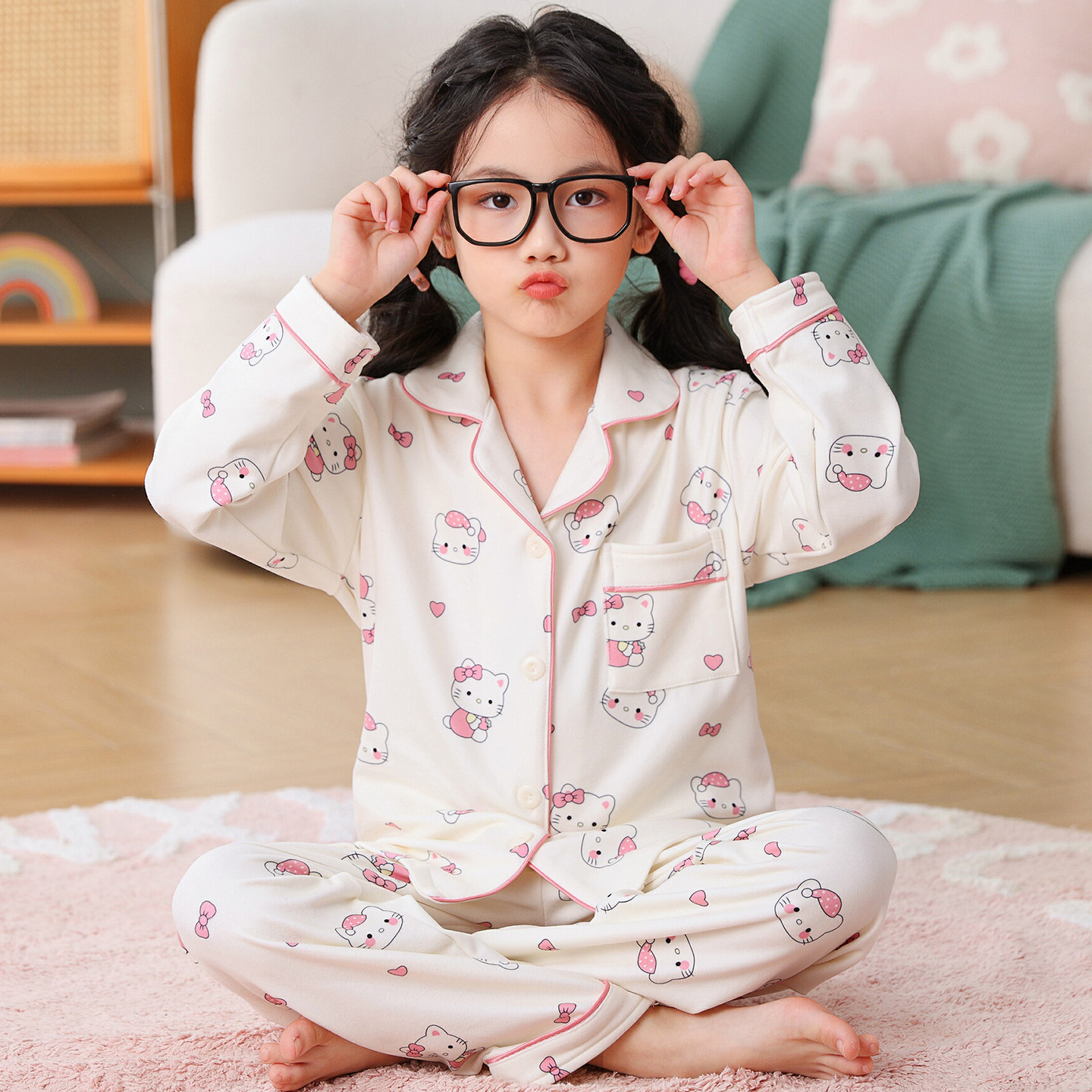 高端德绒睡衣女童2026秋冬季