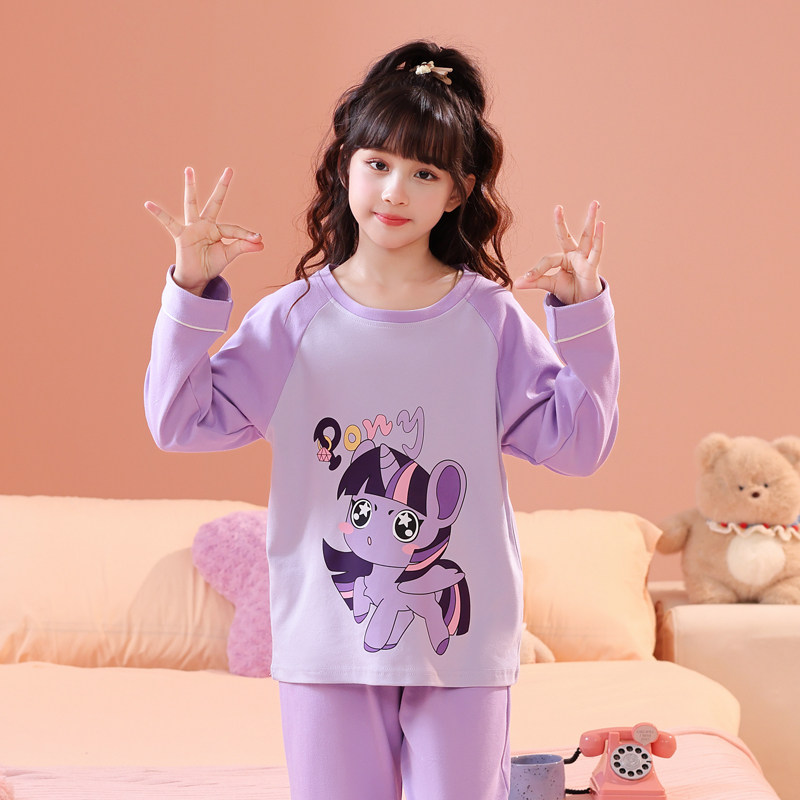 女童长袖睡衣可爱紫悦公主春秋季保暖高端纯棉母女装大童家居套装,童装/婴儿装/亲子装,家居服套装,淘宝优惠券,粉丝福利购,淘宝优惠卷