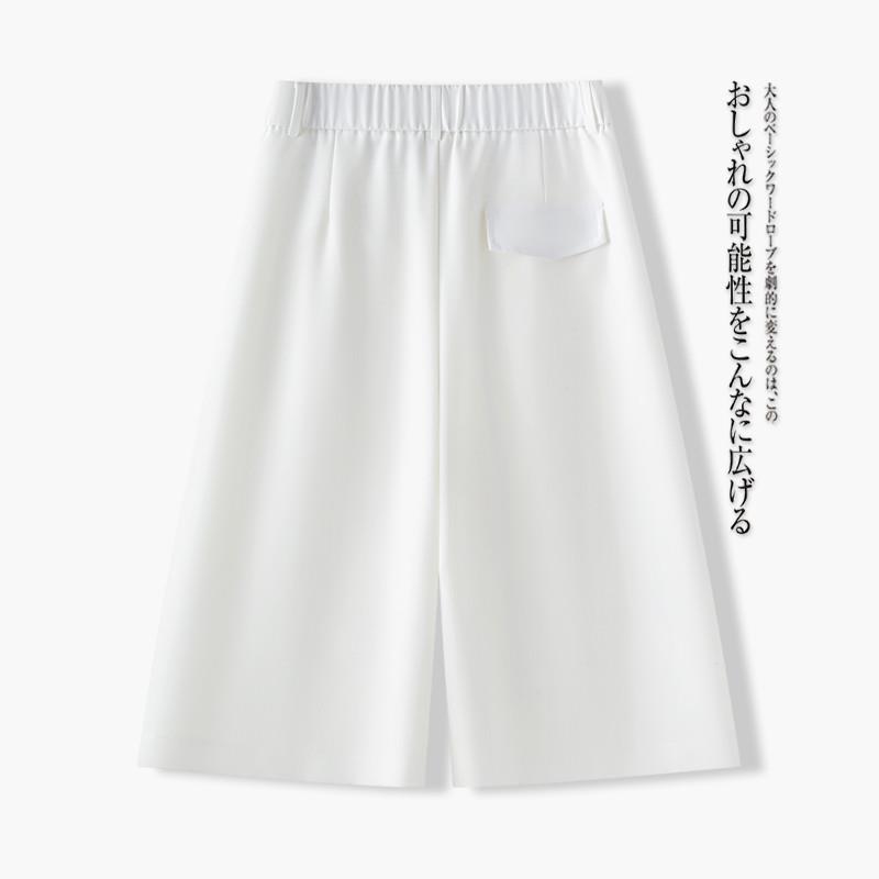 七分裤女夏薄款2025新款夏季夏天郑州白色休闲裤子女士阔腿西装裤
