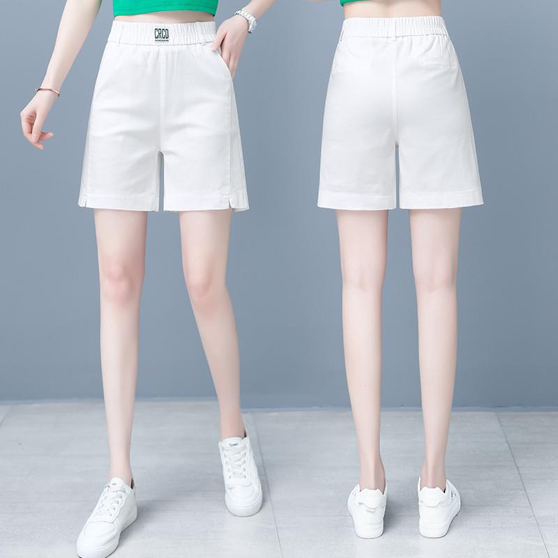 高腰休闲短裤女夏季2025年新款显瘦阔腿裤薄款宽松五分工装短裤子