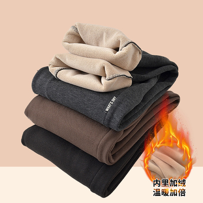 秋冬装加绒加厚长裤中老年人老太太婆婆松紧腰奶奶装高腰妈妈裤子