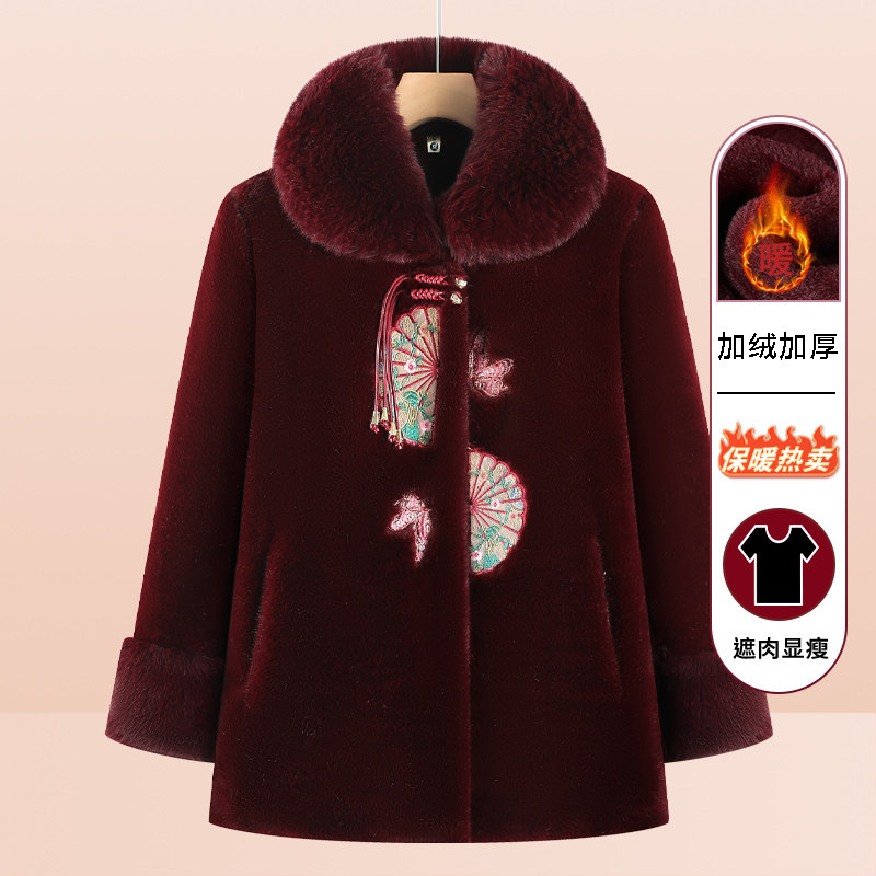 奶奶冬装棉服外套加绒加厚中老年人女妈妈棉袄老太太衣服保暖棉衣,女装/女士精品,中老年女装,淘宝优惠券,粉丝福利购,淘宝优惠卷