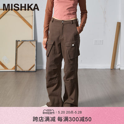 美式复古军工装Mishka梭织长裤