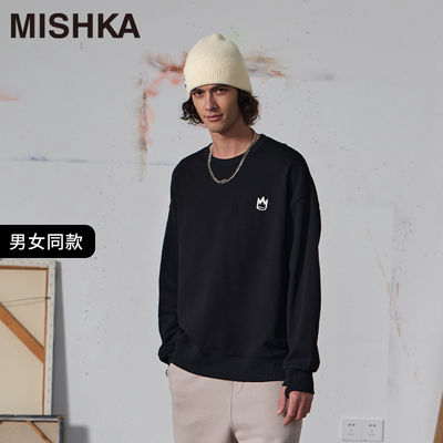 皇冠MISHKA男女同款圆领卫衣