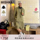 MISHKA2024春夏新款韩系高级感复古休闲宽松型黑色户外工装风外套