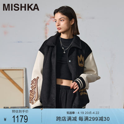 MISHKA棉服秋冬新款棒球服