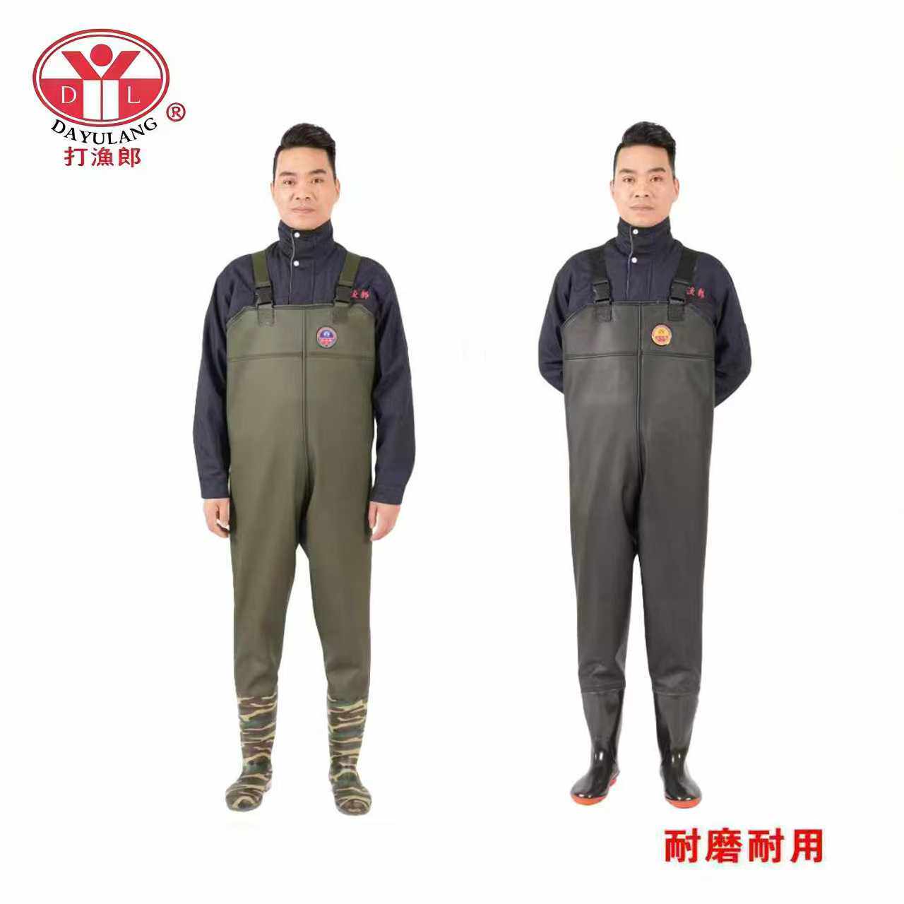 加厚正品打渔郎半身下水裤  连体防水养殖雨裤 矿山船上专用裤