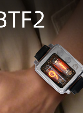 BTF2代 辉光管腕表燃爆蒸汽赛博朋克风无线充电手表送男友礼物