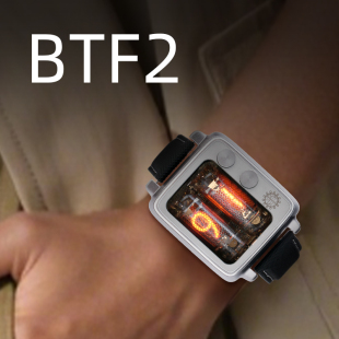 BTF2代 辉光管腕表燃爆蒸汽赛博朋克风无线充电手表送男友礼物