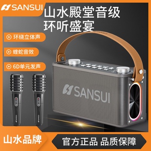 山水T93蓝牙音箱户外K歌神器带麦广场舞便携手提100W音响随身KTV