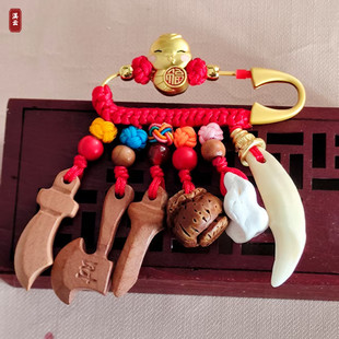 婴儿别针马蛇龙兔宝宝十二生肖孕妇儿童小孩外出桃木挂件