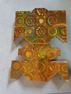 方宝7厘米镭射金色 银色红色加厚手工折纸  7厘米翅 材料包