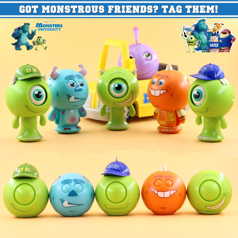 正版经典玩具电影版怪兽大学变形公仔大眼仔爆丸球动漫人仔摆件