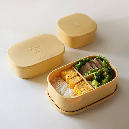 meelyhome可微波炉加热硅胶饭盒