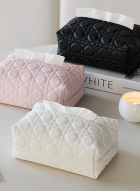 meelyhome奶油风纸巾盒客厅高档轻奢卧室茶几抽纸盒纸巾收纳盒