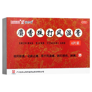 白云山敬修堂 麝香跌打风湿膏6贴祛风除湿化瘀止痛风湿痛跌打损伤