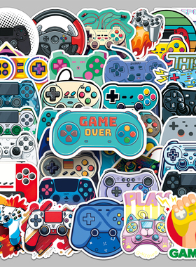 50张个性创意swith游戏手柄卡通贴纸diy装饰行李箱汽车滑板车贴纸