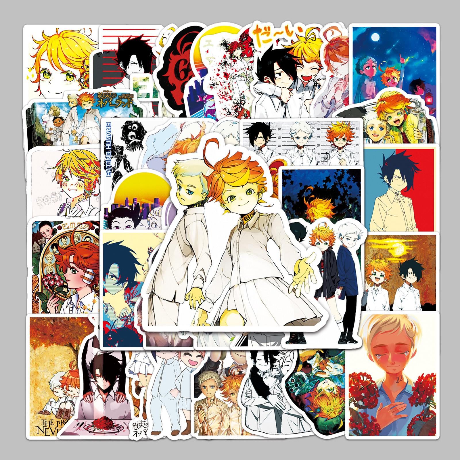 50张动漫约定的梦幻岛防水贴纸