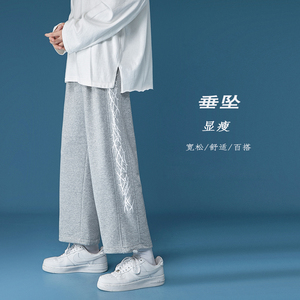 A432-1-R2 P45 控68 秋季侧边印花运动卫裤休闲裤图片
