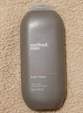 Method男士滋润平和能量沐浴乳沐浴露532ml 佛手柑+青柠/雪松柏树