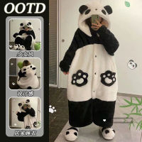 Hello Kitty pajamas for women in autumn and winter, coral fleece bathrobe, cute winter bathrobe, long KT cat plush set, winter style thumbnail 4