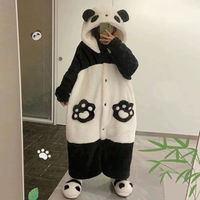 Hello Kitty pajamas for women in autumn and winter, coral fleece bathrobe, cute winter bathrobe, long KT cat plush set, winter style thumbnail 3
