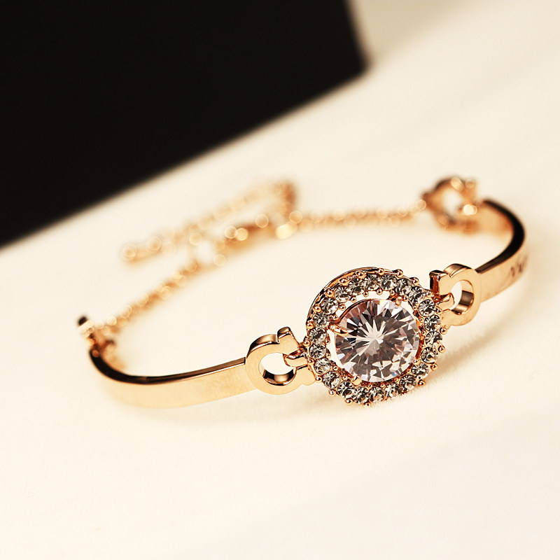 日韩甜美夸张开口轻奢手链女网红百搭个性手串小众手镯首饰装饰品