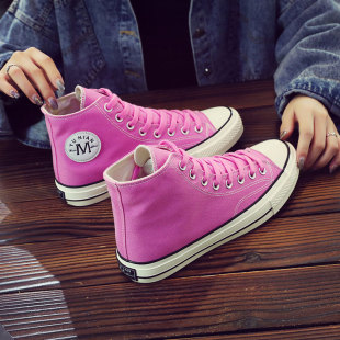 男鞋高帮帆布鞋男生高邦ins鞋子男潮鞋春季2026韩版百搭情侣板鞋