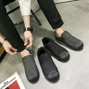 冬季棉鞋社会鞋子男韩版休闲快手红人同款精神小伙鞋百搭懒人男鞋