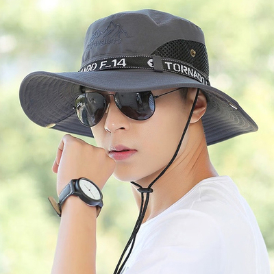 遮阳帽男士春夏薄款透气大帽檐