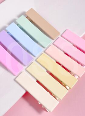 彩色6CM加宽无痕双叉长方形夹热卖diy配饰发夹ins网红侧边夹底夹