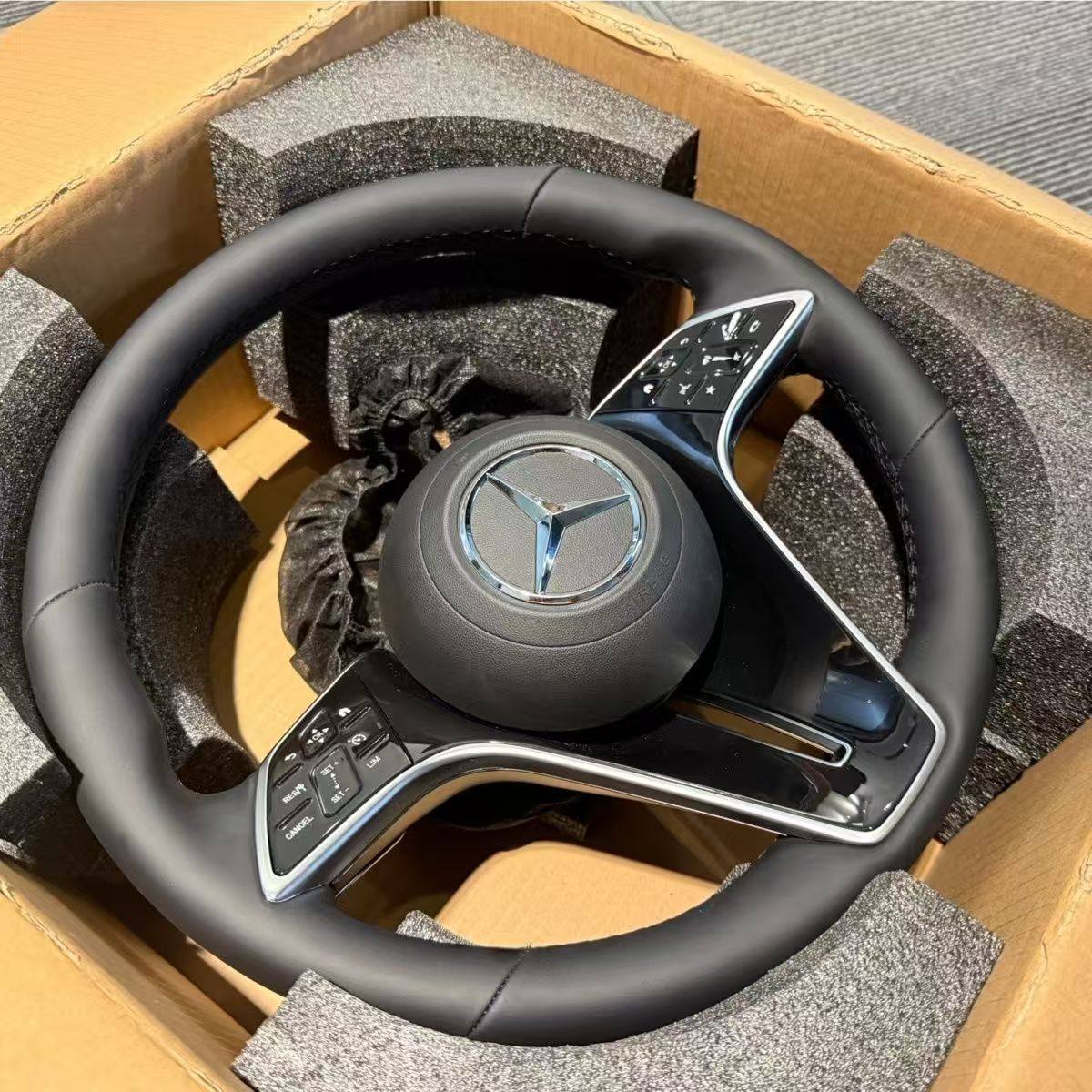 适用奔驰E级C级S级A级老款升级改装新款蝴蝶迈巴赫方向盘总成E300