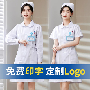 护士服女款薄款长袖西服领短袖夏季药店美容院牙科医生工作服套装