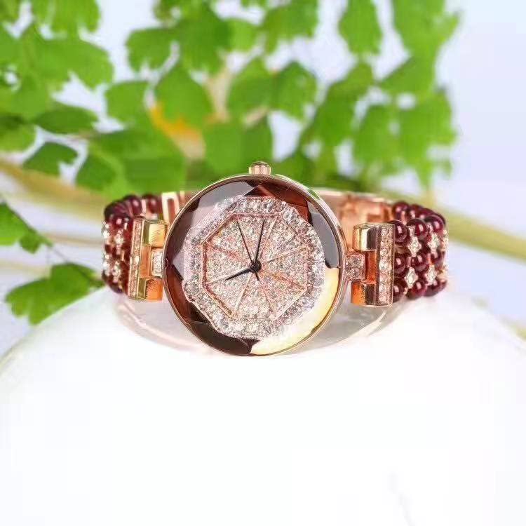 时尚满天星石榴石手表 dwk8795-28mm