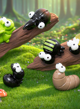 微景观可爱卡通昆虫装饰动物摆件