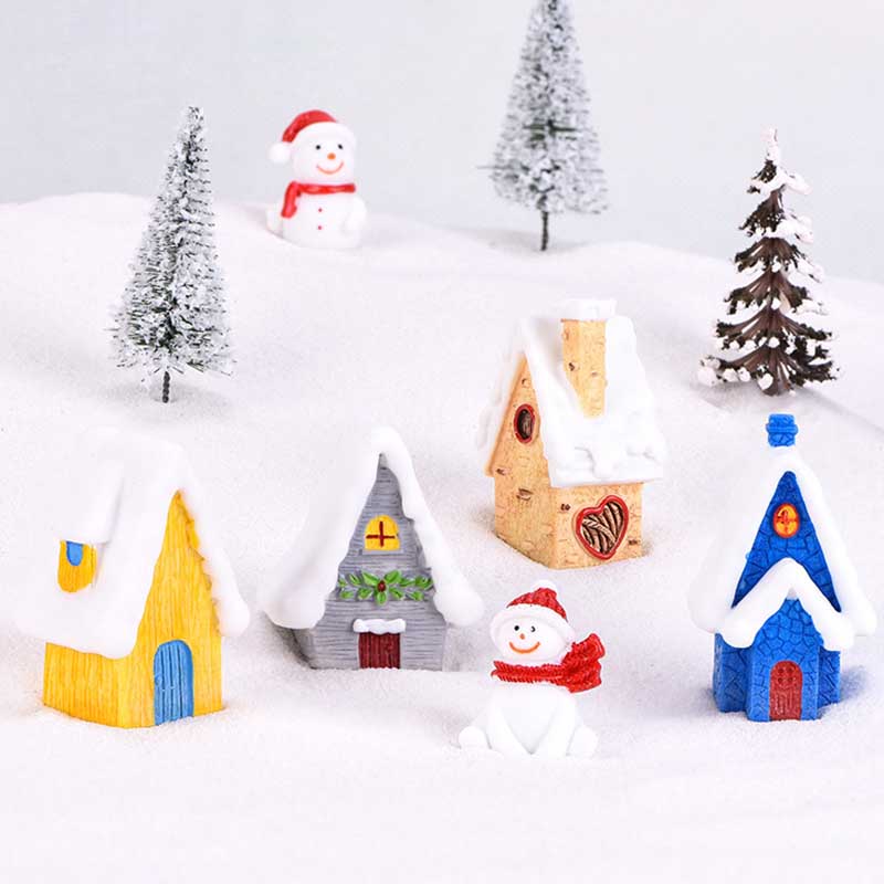 造景小房屋欧式风圣诞别墅摆件