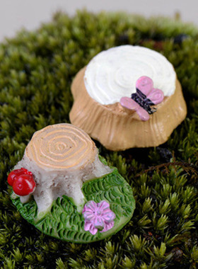 微景观造景卡通摆设树脂迷你树桩