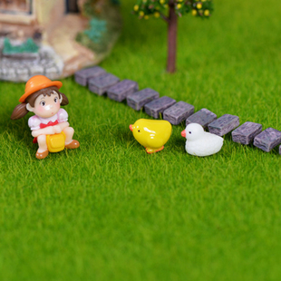 微景观装饰摆件创意树脂围墙隔栏小砖块铺地砖头田园风光辅助道具