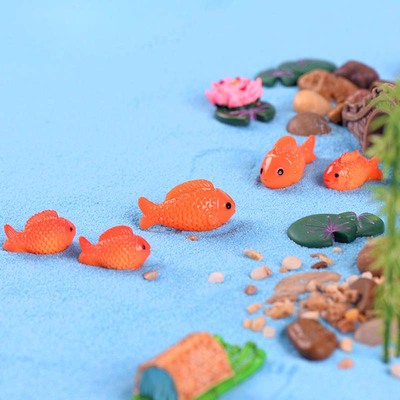 微景观鱼缸小动物树脂小鱼摆件