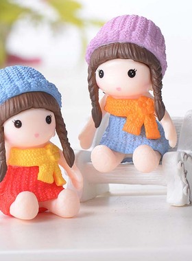 微景观盆栽摄影可爱风公仔小摆件