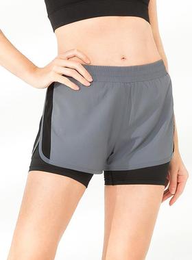 Leevy力为紧身弹力吸湿排汗运动裤紧身裤松紧内衬宽松短裤L78038