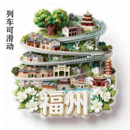 福州文创冰箱贴2026新款福州金属磁贴福建旅游纪念品伴手礼物装饰