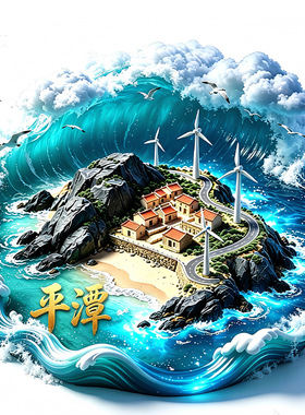 福建平潭蓝眼泪金属冰箱贴立体浮雕磁贴旅游纪念品文创伴手礼物