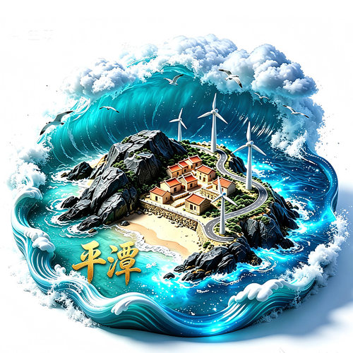 福建平潭蓝眼泪金属冰箱贴立体浮雕磁贴旅游纪念品文创伴手礼物
