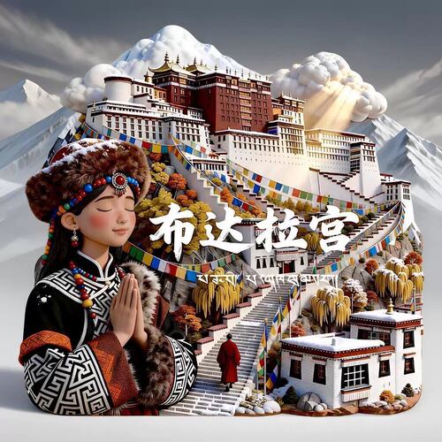 西藏文创冰箱贴2026新款金属浮雕磁贴拉萨布达拉宫旅游纪念伴手礼