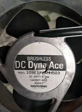 正品三洋SANYO 109E1724MH503 24V 0.58A 17251全圆17CM散热风扇