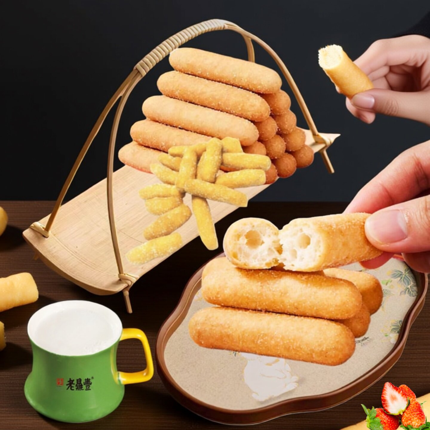 老鼎丰糕点心江米条酥脆哈尔滨东北特产休闲零食怀旧茶点批发包邮