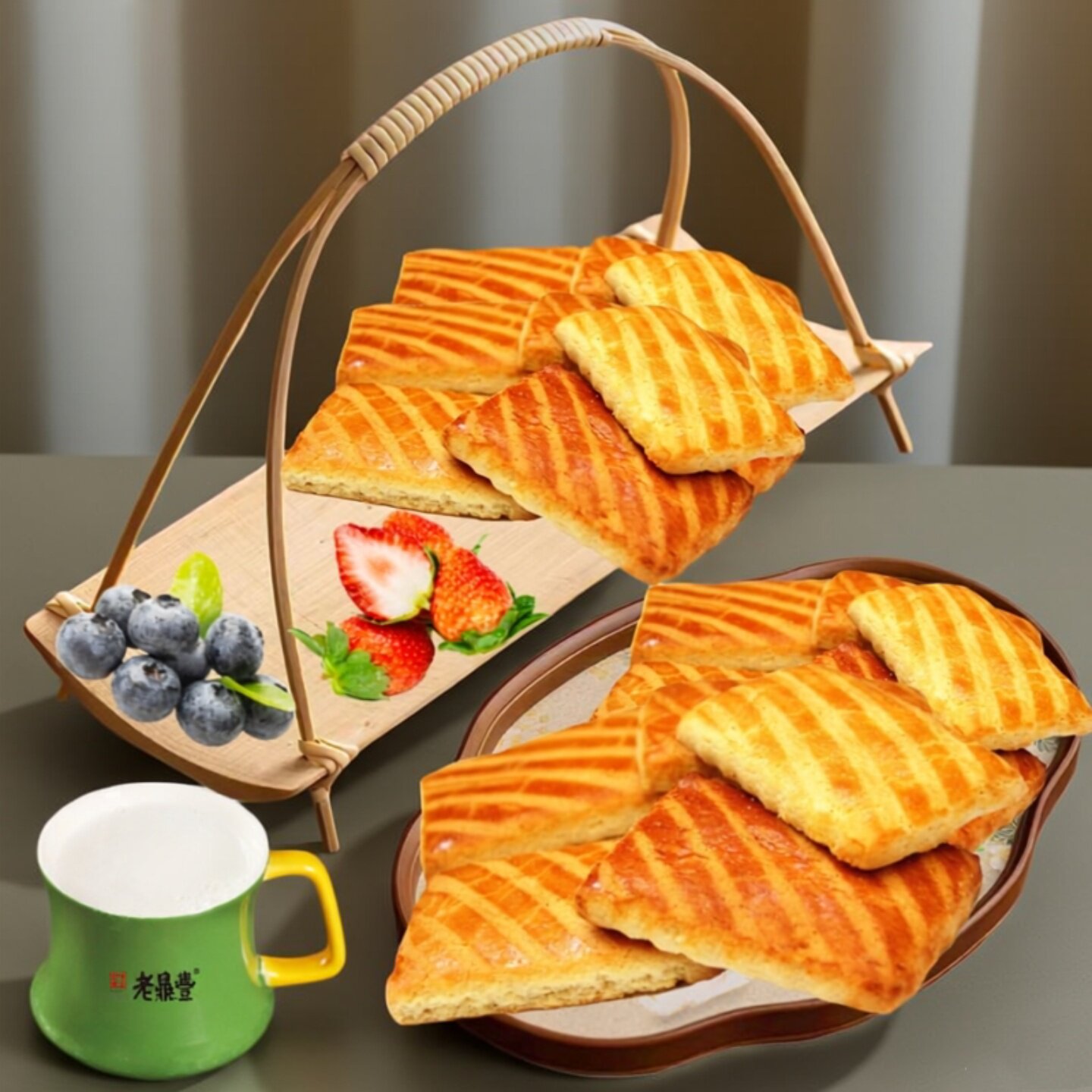 老鼎丰糕点心蛋饼大饼干哈尔滨东北特产老式传统小吃休闲零食批发