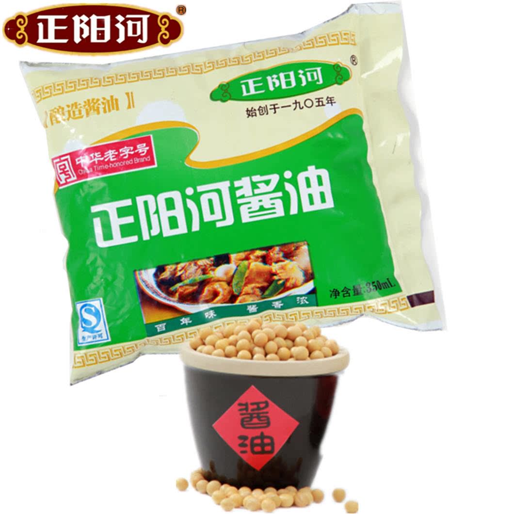 正阳河酱油哈尔滨东北大豆酿造酱油350ml/袋x1调味品料10袋包邮