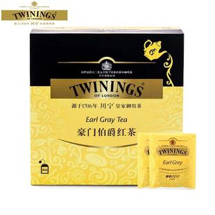 川宁豪门伯爵红茶100片 袋泡茶包冷泡早茶烘焙茶粉 独立包进口英式